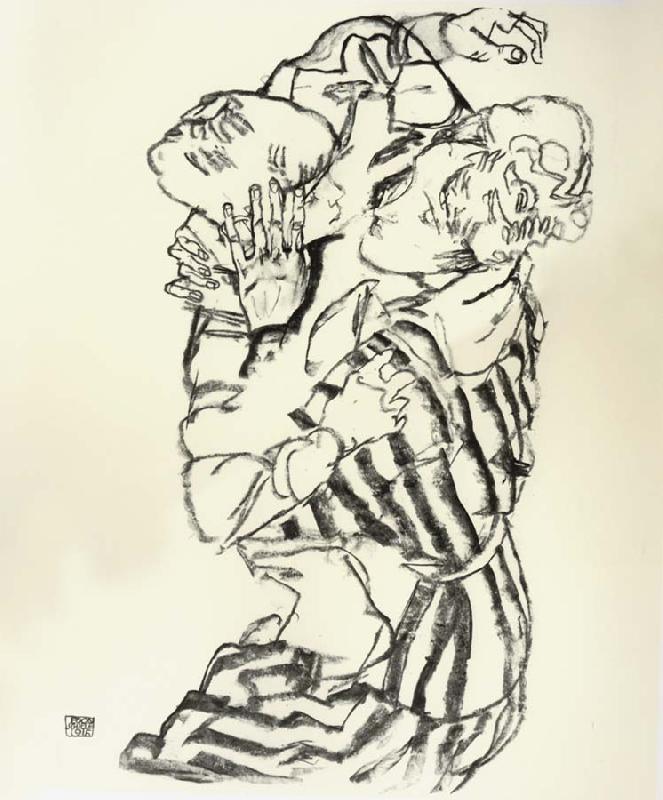 Egon Schiele Aunt and Nephew Sweden oil painting art